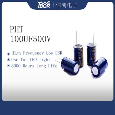 capacitor 22x35mm da luz do diodo emissor de luz 100uF500V