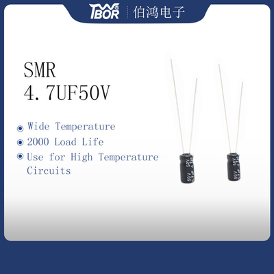 Capacitores 4.7UF50V eletrolíticos diminutos 2000 horas de capacitor da longa vida