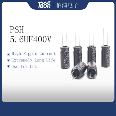 Capacitor atual da ondinha 5.6UF400V alta 8000 horas de capacitor da longa vida CFL
