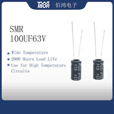 Capacitores eletrolíticos de alumínio 100UF63V 8X14mm