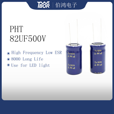 Capacitor eletrolítico 22X30mm do radial da longa vida de PHT 82UF 500V