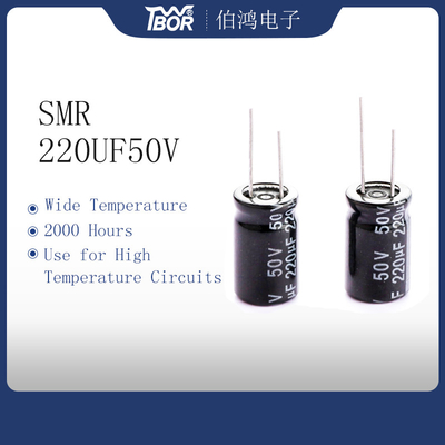 ISO9001 capacitor eletrolítico radial 220uF 50V
