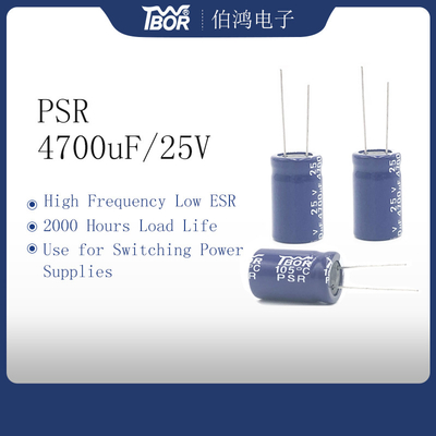 capacitor do interruptor de alimentação do capacitor eletrolítico ISO9001 de 18x25mm Ridial