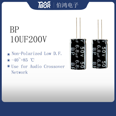 Capacitor eletrolítico radial do amplificador de áudio 10uf200v para o amplificador da fase