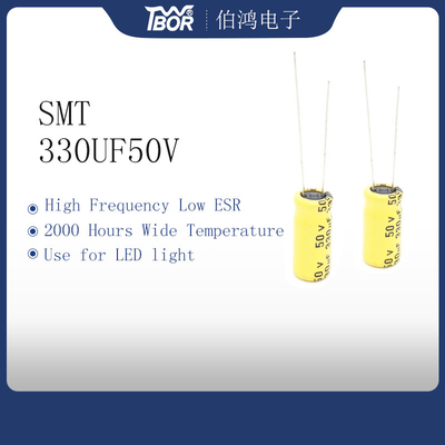 330UF50V tipo de alta temperatura capacitor da ligação do radial do capacitor 10x16mm