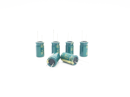 capacitor eletrolítico de alumínio do capacitor 220UF50V da luz do diodo emissor de luz de 10X16mm
