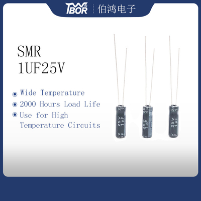 Capacitores eletrolíticos 1UF25V 5X11mm da ligação radial de ISO9001 RoHS