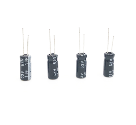 Capacitor radial diminuto da ligação do capacitor 1UF63V da temperatura larga