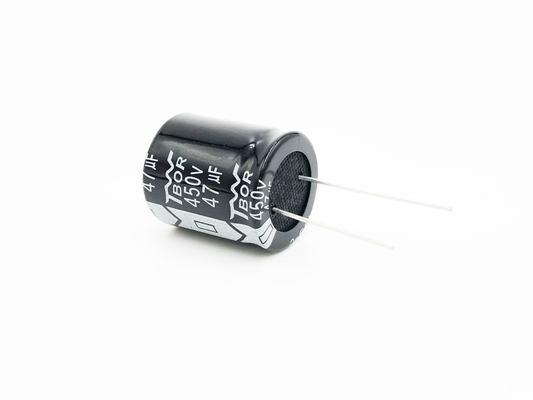 Tipo diminuto tolerância da ligação do radial do capacitor 22X25MM de 47UF 450V de 20%