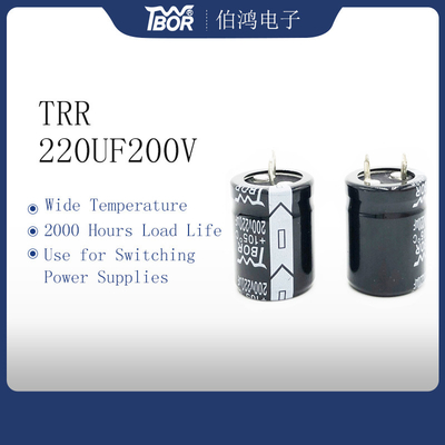 Pressão de 22X25MM no capacitor eletrolítico de alumínio do capacitor 220UF200V