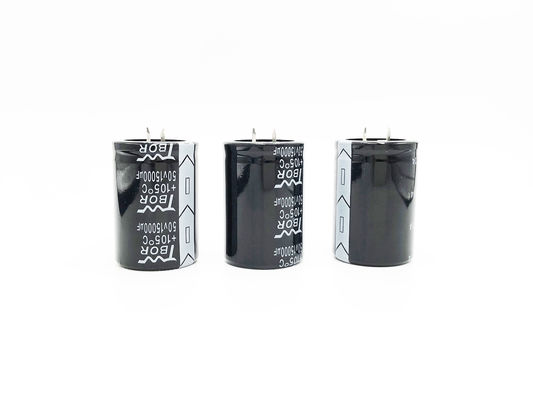 Capacitor eletrolítico 35X50MM de alta tensão preto 15000UF 50V