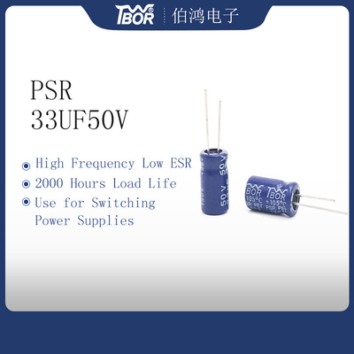 capacitor de alta frequência 6.3X11MM ISO9001 de 33uF50V baixo ESR