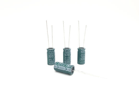 Capacitor eletrolítico radial verde 8.2UF400V 10X20mm TW BOR