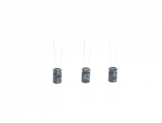 ISO14001 capacitor diminuto 47UF 63V 8X12MM Al Electrolytic Capacitor