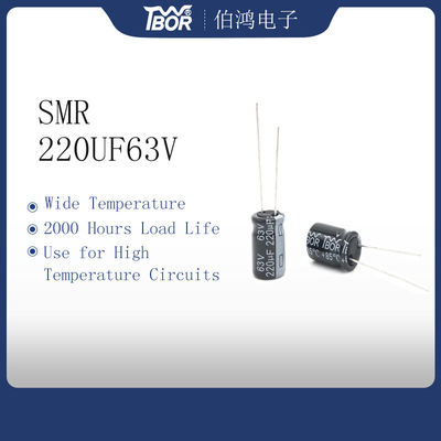 Capacitores eletrolíticos 220UF 63V da ligação radial de ISO9001 10X17mm