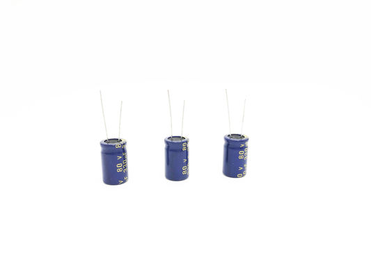 Capacitor eletrolítico de alumínio azul 13X20mm de 330UF 80V 10000 horas de longa vida