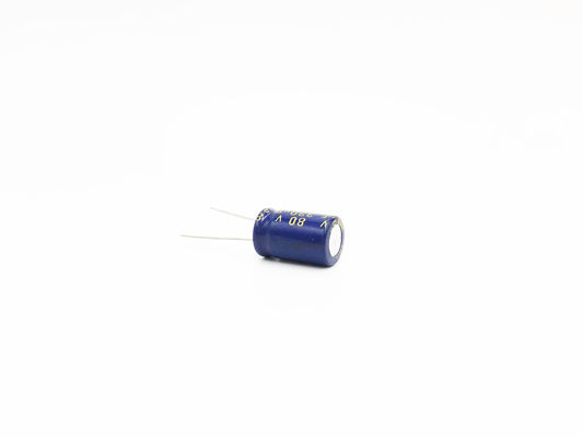 Capacitor eletrolítico de alumínio azul 13X20mm de 330UF 80V 10000 horas de longa vida