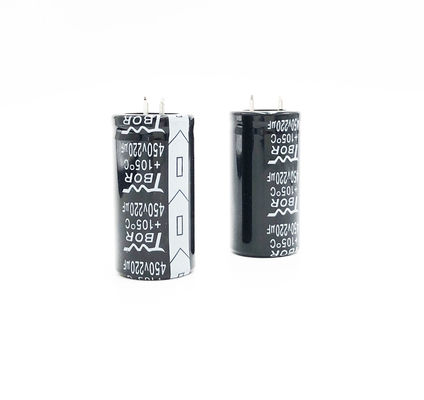 Pressão larga preta da temperatura no capacitor 450v 220uf TW BOR
