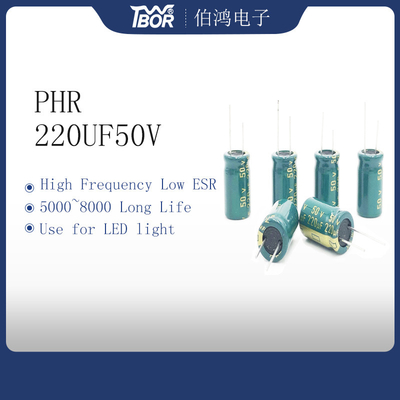 Capacitor eletrolítico de alumínio 10UF 250V do ESR da luz radial do diodo emissor de luz baixo