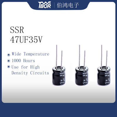 miniatura larga 6.3x7mm da ceia do capacitor eletrolítico do radial da temperatura 105C