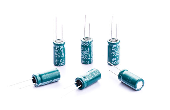 Capacitor 10uf 200v da luz do diodo emissor de luz do verde 10x16mm 10000 horas extremamente de longa vida