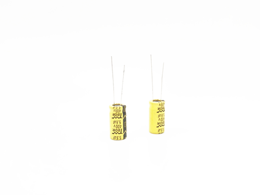 Capacitor de alta temperatura 5.6UF 400V 10x20mm da luz do diodo emissor de luz dos circuitos