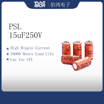 Alta tensão de alumínio do capacitor eletrolítico de PSL 100uF 450V para CFL 10000 horas