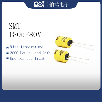 Capacitores eletrolíticos 180UF 80V do baixo Esr alumínio da TW BOR