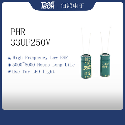 Capacitor eletrolítico de alta tensão 10X20MM do RAP 33UF250V 5000 horas
