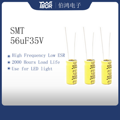 capacitores eletrolíticos de alta frequência de 56uF35V baixos ESR 6.3x11mm