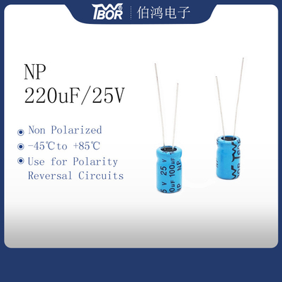capacitor 8x12mm do ampère do carro 220uF25V para circuitos da reversão de polaridade