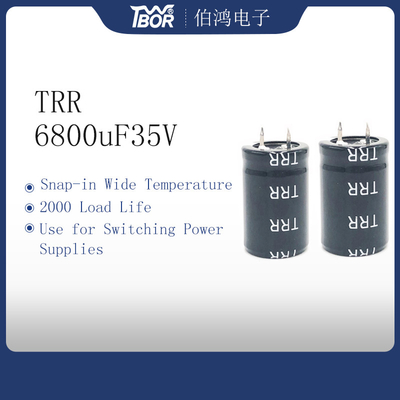 Capacitor 6800UF100V do inversor do ISO 9001 22x35mm UPS