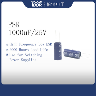 Baixo ESR 1000UF25V capacitor diminuto 10x17mm do HF