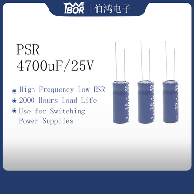 o capacitor 4700uf25v eletrolítico radial de 18x40mm 2000 horas carrega