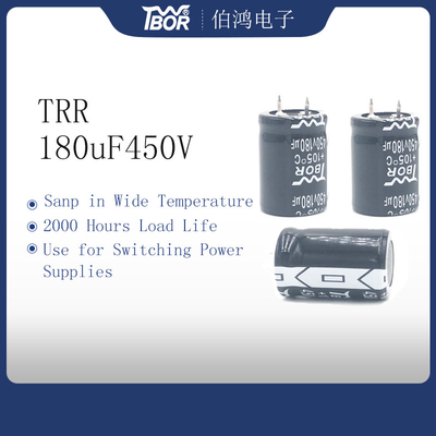 Pressão de 180UF450V 25x40mm na temperatura larga RoHS do capacitor de poder